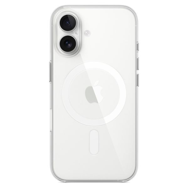 Apple Clearcase voor de Apple iPhone 16 + Apple MagSafe Draadloze Oplader 25W - 1 meter