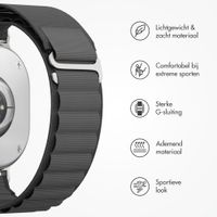 Accezz Nylon Alpine bandje Samsung Galaxy Watch 9 (40/44mm) / Watch 8 (40/44mm) / Classic (46mm) - Zwart