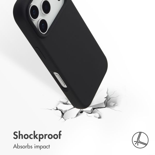 Accezz Liquid Silicone Back Cover with MagSafe Apple iPhone 17 Pro - Black