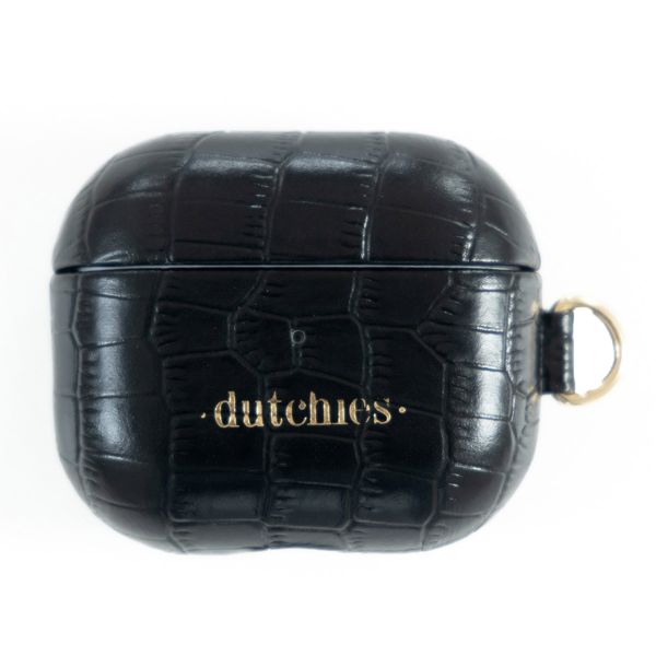 Dutchies Leather Case Apple AirPods Pro 2 - Crocodile Chic Noir