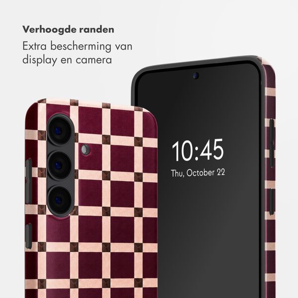 Selencia Vivid Backcover Samsung Galaxy S24 - Check This Burgundy