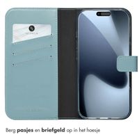Selencia Echt Leren Bookcase Apple iPhone 17 Pro - Air Blue