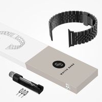 Selencia Jubilee stalen bandje Apple Watch Series 1 t/m 9 / SE (38/40/41 mm) | Series 10 / 11 (42 mm) - Zwart