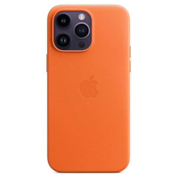Apple Leather Back Cover with MagSafe Apple iPhone 14 Pro Max - Orange