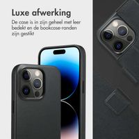Accezz Leather Bookcase 2-in-1 met MagSafe Apple iPhone 14 Pro - Onyx Black