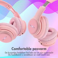 imoshion Kids LED Light Bluetooth Headphones - Kinder koptelefoon - Draadloze koptelefoon + AUX kabel - Roze