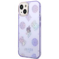 Guess Peony Glitter Backcover iPhone 14 - Lila