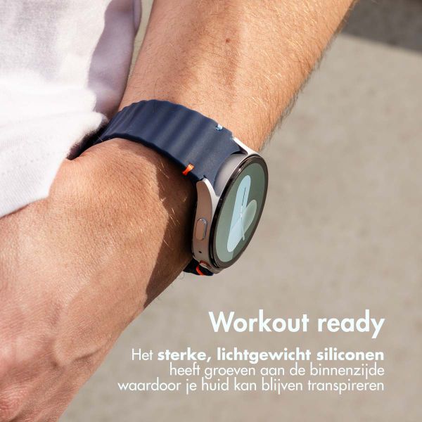 imoshion Wave Siliconenband Samsung Galaxy Watch 8 (40/44mm) / Classic (46mm) - Donkerblauw