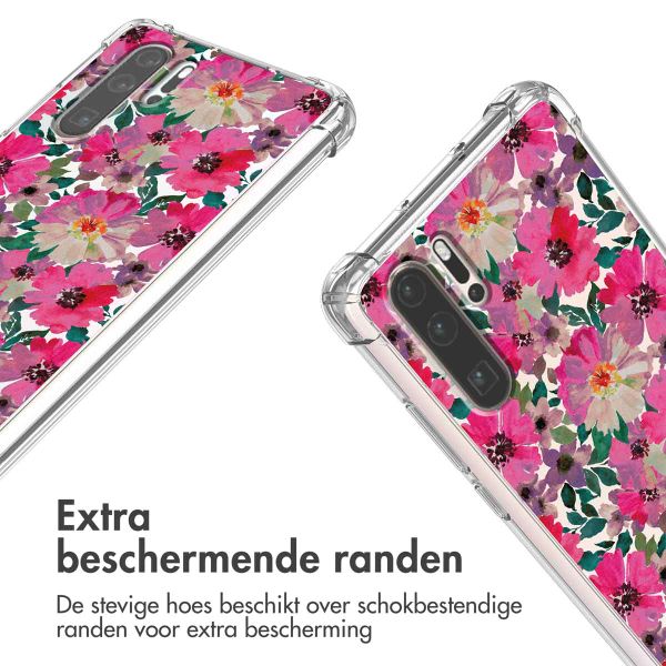 imoshion Design hoesje met koord Huawei P30 Pro - Flower Water