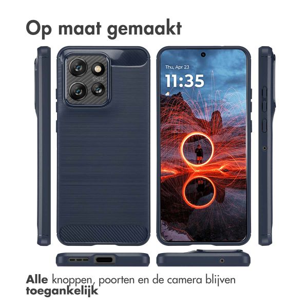 imoshion Brushed Backcover Motorola Thinkphone 25 / Motorola Edge 50 Neo / Edge 60 Neo - Donkerblauw