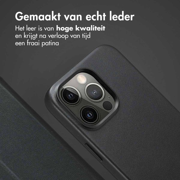 Accezz Leather Bookcase 2-in-1 met MagSafe Apple iPhone 15 Pro Max - Onyx Black