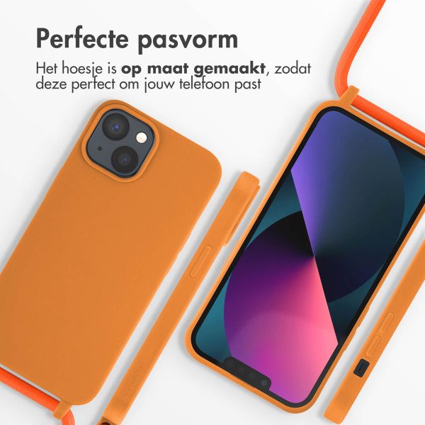 imoshion Siliconen hoesje met koord Apple iPhone 14 - Oranje