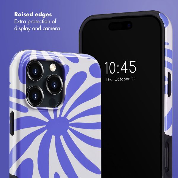 Selencia Vivid Back Cover with MagSafe Apple iPhone 16 Pro Max - Modern Bloom Sapphire Blue