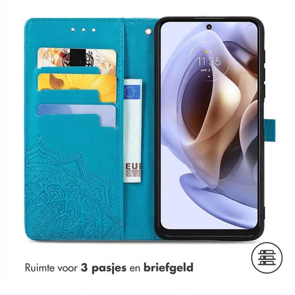 imoshion Mandala Bookcase Motorola Moto G14 - Turquoise