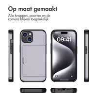 imoshion Backcover met pasjeshouder Apple iPhone 15 - Grijs