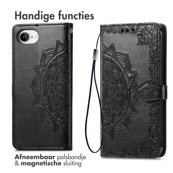 imoshion Mandala Bookcase Apple iPhone 16e - Zwart
