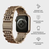 Burga Stalen bandje Apple Watch Series 1 t/m 10 / SE / Ultra (2) (44/45/46/49 mm) - Chic Royal - Goud