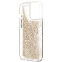 Guess 4G Logo Liquid Glitter Backcover iPhone 13 Pro - Gold