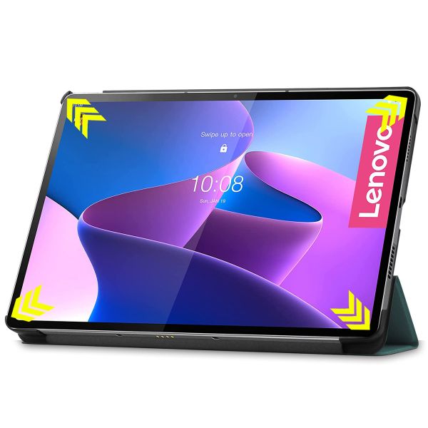 imoshion Trifold Bookcase Lenovo Tab P12 Pro - Donkergroen