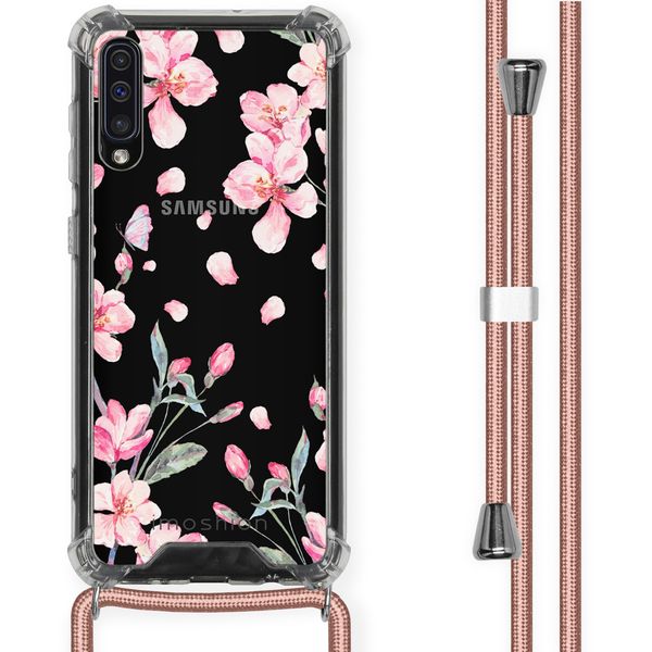 imoshion Design hoesje met koord Samsung Galaxy A50 - Bloem - Roze