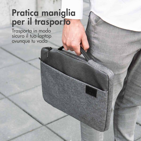 imoshion Laptop hoes 13-14 inch - Laptopsleeve met handvat - Geschikt voor laptops van 13-14 inch - Grijs