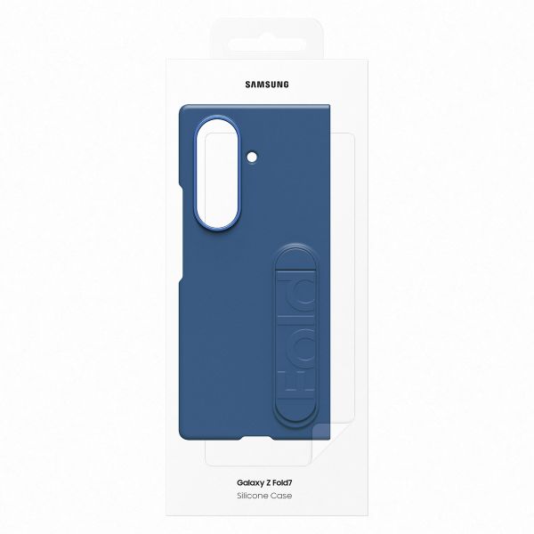 Samsung Silicone Case met stand Samsung Galaxy Z Fold 7 - Blue