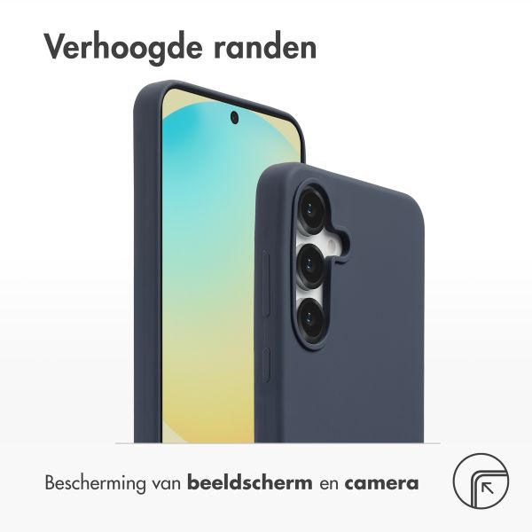 Accezz Liquid Silicone Backcover met MagSafe Samsung Galaxy S25 FE - Donkerblauw