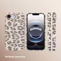 Selencia Sabi Backcover Panterprint met MagSafe Apple iPhone 16e - Soft Ivory