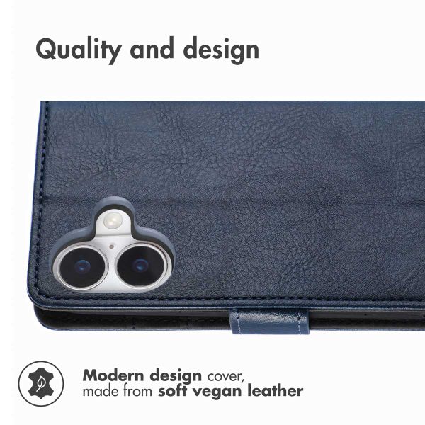 imoshion Luxury Bookcase Apple iPhone 16 Plus - Dark Blue