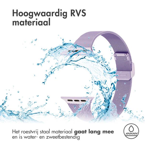 imoshion Milanees vouwbandje Apple Watch Series 1 t/m 9 / SE (38/40/41 mm) | Series 10 / 11 (42 mm) - Paars