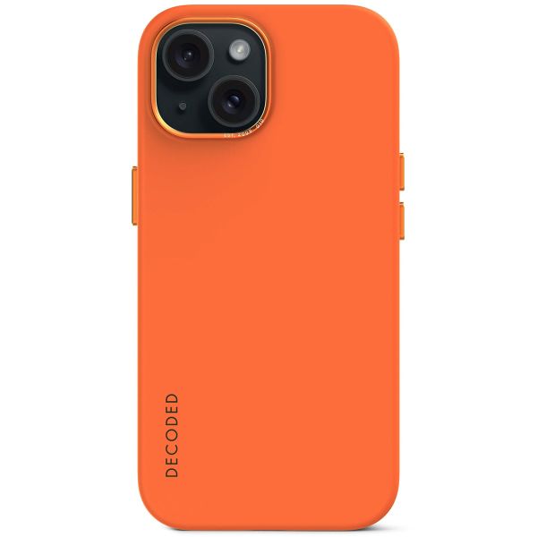 Decoded Silicone Backcover MagSafe iPhone 15 - Oranje