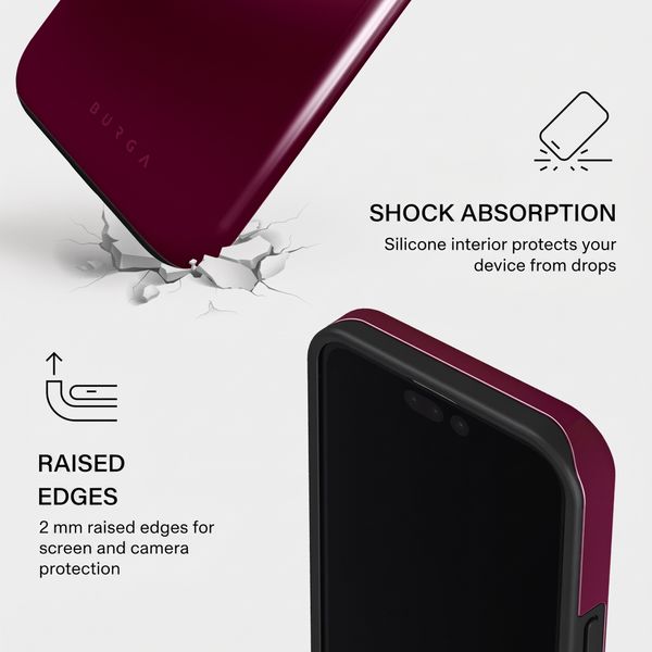 Burga Tough Case with MagSafe Apple iPhone 15 Pro - Dark Cherry