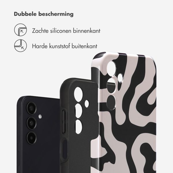 Selencia Vivid Tough Backcover Samsung Galaxy A15 (5G/4G) - Art Wave Black