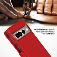 Selencia Echt Lederen Bookcase Google Pixel 7 Pro - Rood