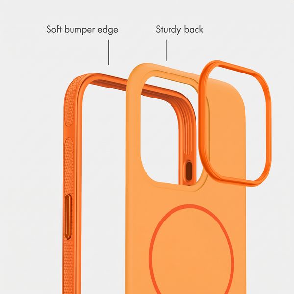 imoshion Colour Back Cover with Thin MagSafe Ring Apple iPhone 15 Pro - Orange