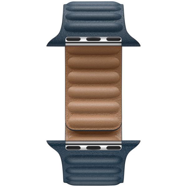 Apple Leather Link Apple Watch Series 1-10 / SE / Ultra (2) - 42/44/45/46/49 mm - Maat M/L - Baltic Blue