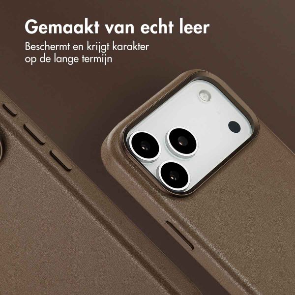 Accezz MagSafe Leather Backcover Apple iPhone 17 Pro Max - Coffee Brown