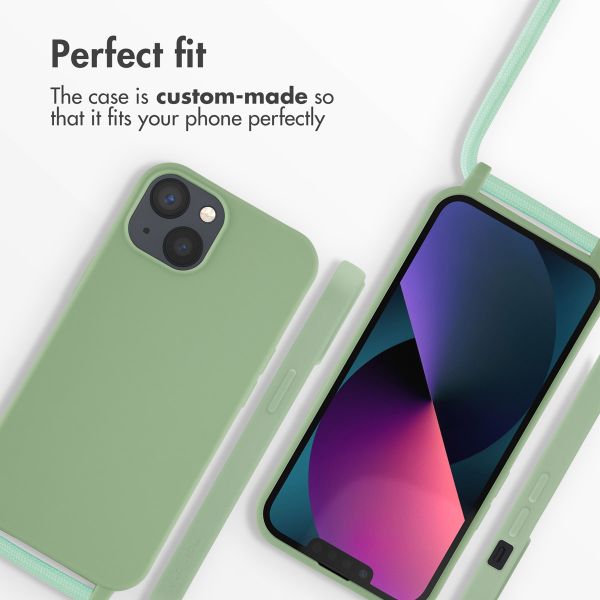 imoshion Silicone Case with Strap Apple iPhone 13 - Green