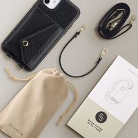 Selencia Sera Phone Case with Cord and Envelope Card Holder Apple iPhone 11 - Black