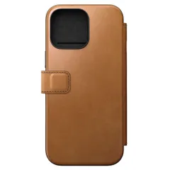 Nomad Modern Leather Folio Bookcase iPhone 16 Pro Max - English Tan