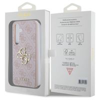 Guess 4G Metal Logo Backcover Samsung Galaxy S24 Plus - Roze