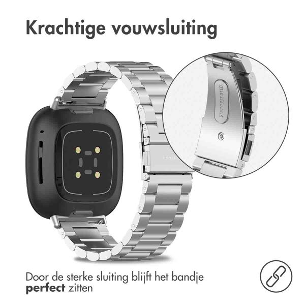 imoshion Stalen bandje Fitbit Versa 4 / 3 / Sense (2) - Zilver