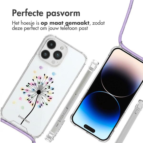 imoshion Design hoesje met koord Apple iPhone 14 Pro - Sandstone Dandelion