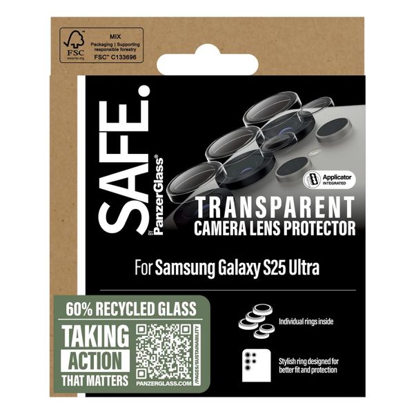 SAFE by PanzerGlass Camera Lens Protector Samsung S25 Ultra - Transparant