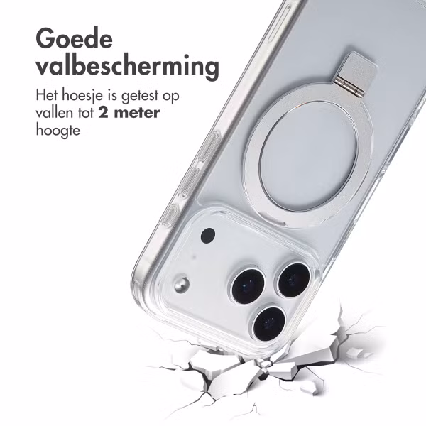 Accezz Ring Stand Backcover met MagSafe Apple iPhone 17 Pro - Transparant