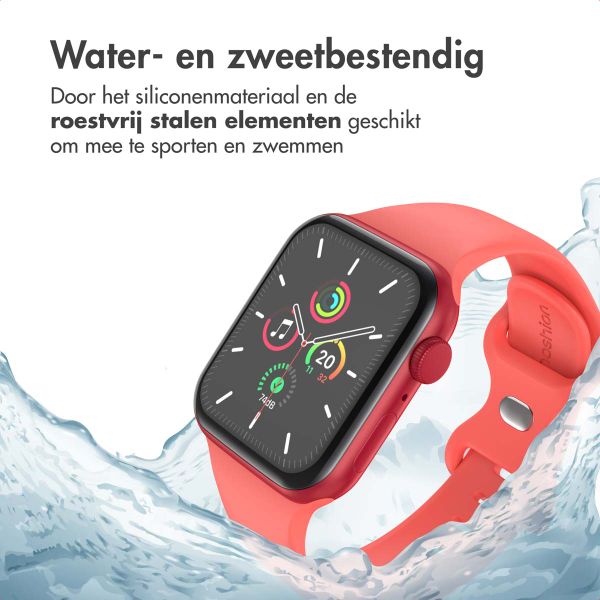 imoshion Siliconen⁺ bandje Apple Watch Series 1 t/m 9 / SE (38/40/41 mm) | Series 10 (42 mm) - Coral - Maat S/M