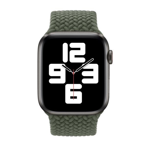 Apple Gevlochten solobandje Apple Watch | 38/40/41/42 mm - Maat 9 - Inverness Green