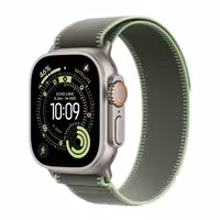 Apple Trail Loop Band Apple Watch Series 1 t/m 11 / SE / Ultra (44/45/46/49 mm) - Maat S/M - Neon / Green Black Titanium