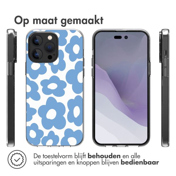imoshion Design hoesje Apple iPhone 14 Pro Max - Retro Blue Flowers
