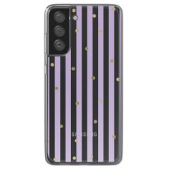 imoshion  Design hoesje Samsung Galaxy S21 FE - Sparkle Lines Lavender